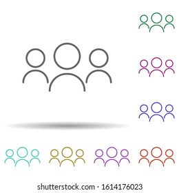 sport, players multi color style icon. Simple thin line, outline vector of sport icons for ui and ux, website or mobile application