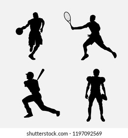 Sport players vector.