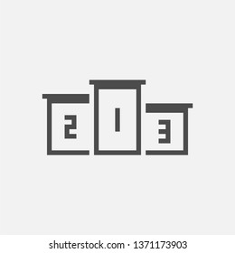 Sport podium icon isolated on white background. Vector illustration.