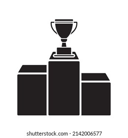 Sport Podium Icon Logo Design Vector Template Illustration
