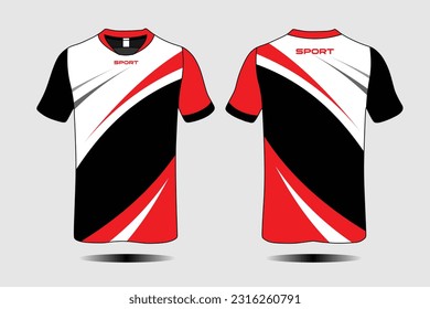 Sport Polo Shirt Design Blue Black White Vector.Front And Back Views.