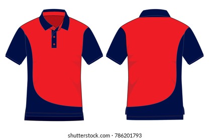 Slope Shoulder Polo Shirt Design Rednavy Stock Vector (Royalty Free ...