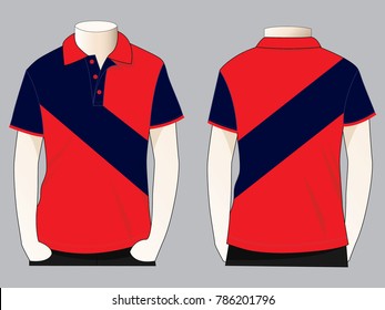 Sport Polo Shirt Design Oblique Style Stock Vector (Royalty Free ...