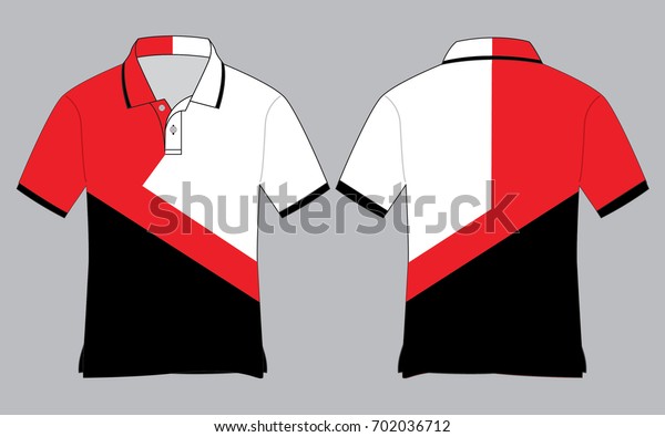 Sport Polo Shirt Design Redwhiteblack Colors Stock Vector (Royalty Free ...