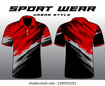 sport polo shirt vector, abstract background design for modern expressive uniforms, unisex sport wear sublimation