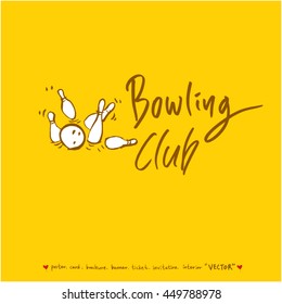 Sport poster / Hand drawn sports illustration - vector