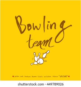 Sport poster / Hand drawn sports illustration - vector