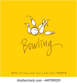 Sport poster / Hand drawn sports illustration - vector