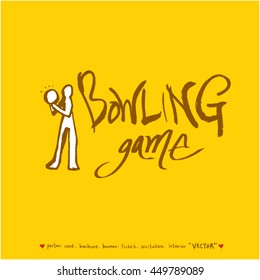 Sport poster / Hand drawn sports illustration - vector
