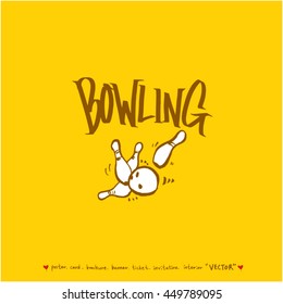 Sport poster / Hand drawn sports illustration - vector