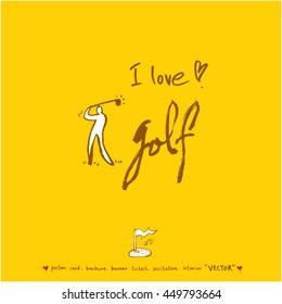 Sport poster / Hand drawn sports illustration - vector