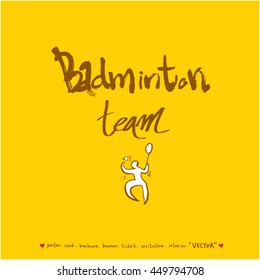 Sport poster / Hand drawn sports illustration - vector