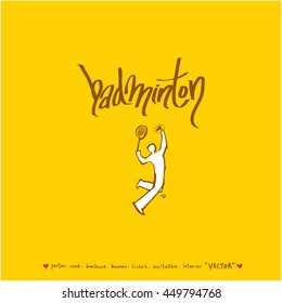Sport poster / Hand drawn sports illustration - vector