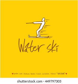 Sport poster / Hand drawn sports illustration - vector