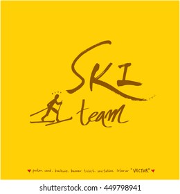 Sport poster / Hand drawn sports illustration - vector