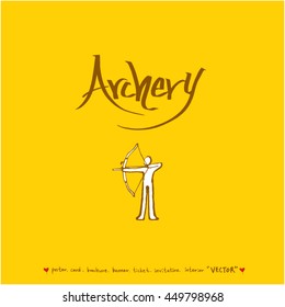 Sport poster / Hand drawn sports illustration - vector