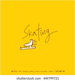 Sport poster / Hand drawn sports illustration - vector