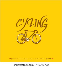 Sport poster / Hand drawn sports illustration - vector