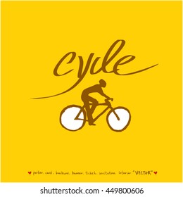 Sport poster / Hand drawn sports illustration - vector