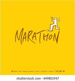 Sport poster / Hand drawn sports illustration - vector