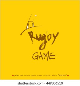 Sport poster / Hand drawn sports illustration - vector