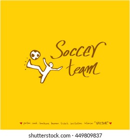 Sport poster / Hand drawn sports illustration - vector
