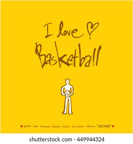 Sport poster / Hand drawn sports illustration - vector