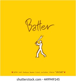 Sport poster / Hand drawn sports illustration - vector