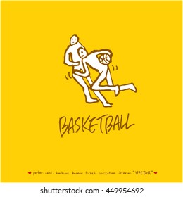 Sport poster / Hand drawn sports illustration - vector