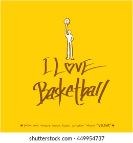 Sport poster / Hand drawn sports illustration - vector