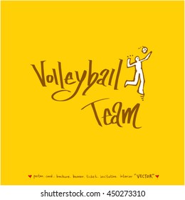 Sport poster / Hand drawn sports illustration - vector
