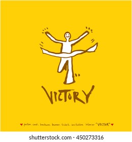 Sport poster / Hand drawn sports illustration - vector