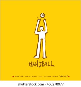 Sport poster / Hand drawn sports illustration - vector