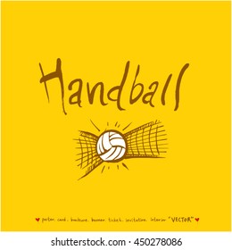 Sport poster / Hand drawn sports illustration - vector