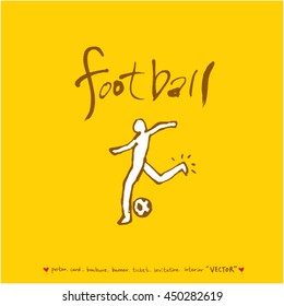 Sport poster / Hand drawn sports illustration - vector