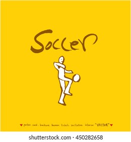 Sport poster / Hand drawn sports illustration - vector