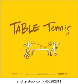Sport poster / Hand drawn sports illustration - vector