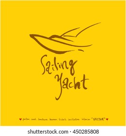Sport poster / Hand drawn sports illustration - vector