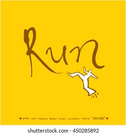 Sport poster / Hand drawn sports illustration - vector