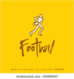 Sport poster / Hand drawn sports illustration - vector