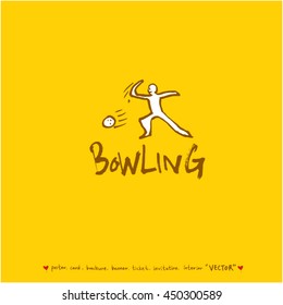 Sport poster / Hand drawn sports illustration - vector