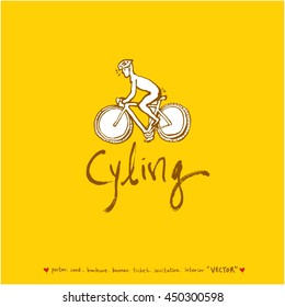 Sport poster / Hand drawn sports illustration - vector