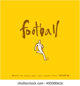 Sport poster / Hand drawn sports illustration - vector