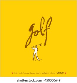 Sport poster / Hand drawn sports illustration - vector