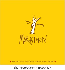 Sport poster / Hand drawn sports illustration - vector