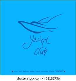 Sport poster illustration / Hand drawn sports illustration - vector