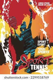 Diseño de la serie de afiches deportivos con estilo cómico.