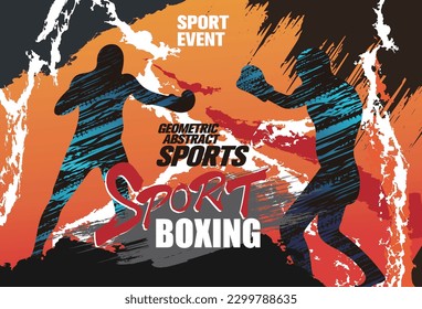 Sport poster series design with comic style.