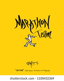 Sport poster / Sketchy leisure illustration - vector