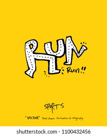 Sport poster / Sketchy leisure illustration - vector